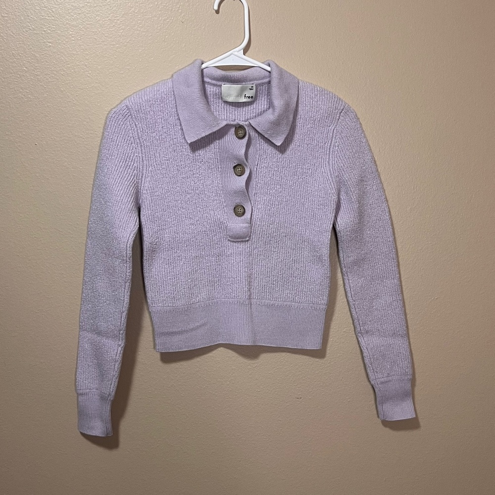 Wilfred Lavender V-Neck Sweater
